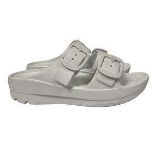 Telic Boise Bliss Recovery Arch Support Sandals White Slides Athleisure Size M/9